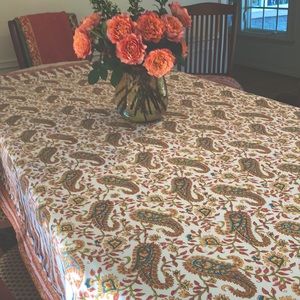 Pottery Barn paisley Tablecloth
